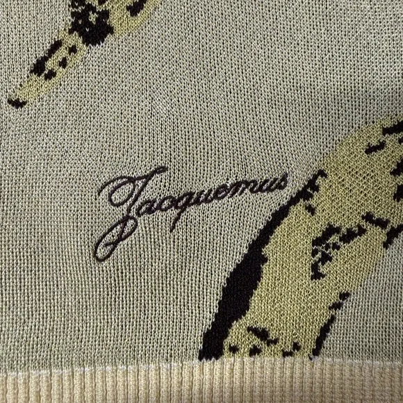 Jacquemus Light Yellow Banana Print Polo Shirt